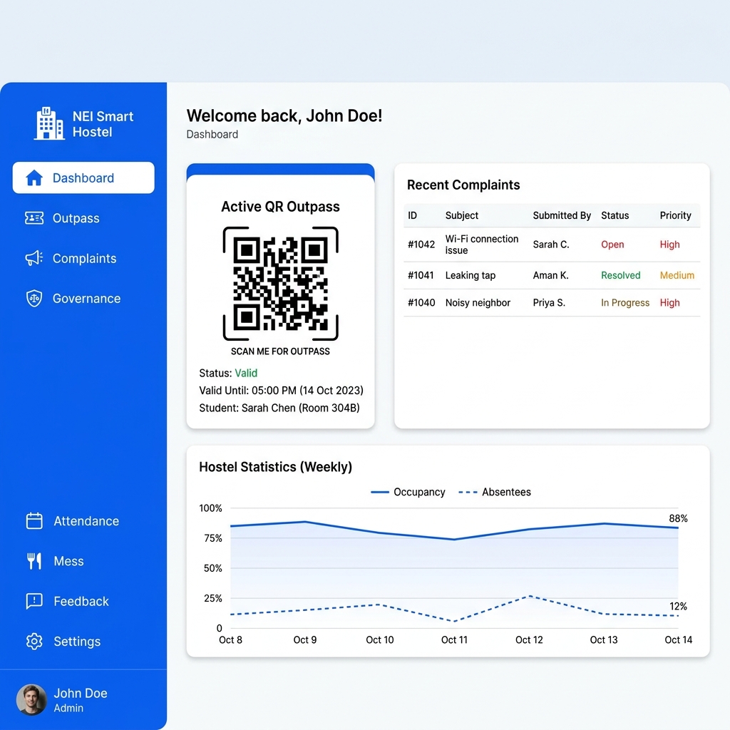 NEI Smart Hostel Mockup